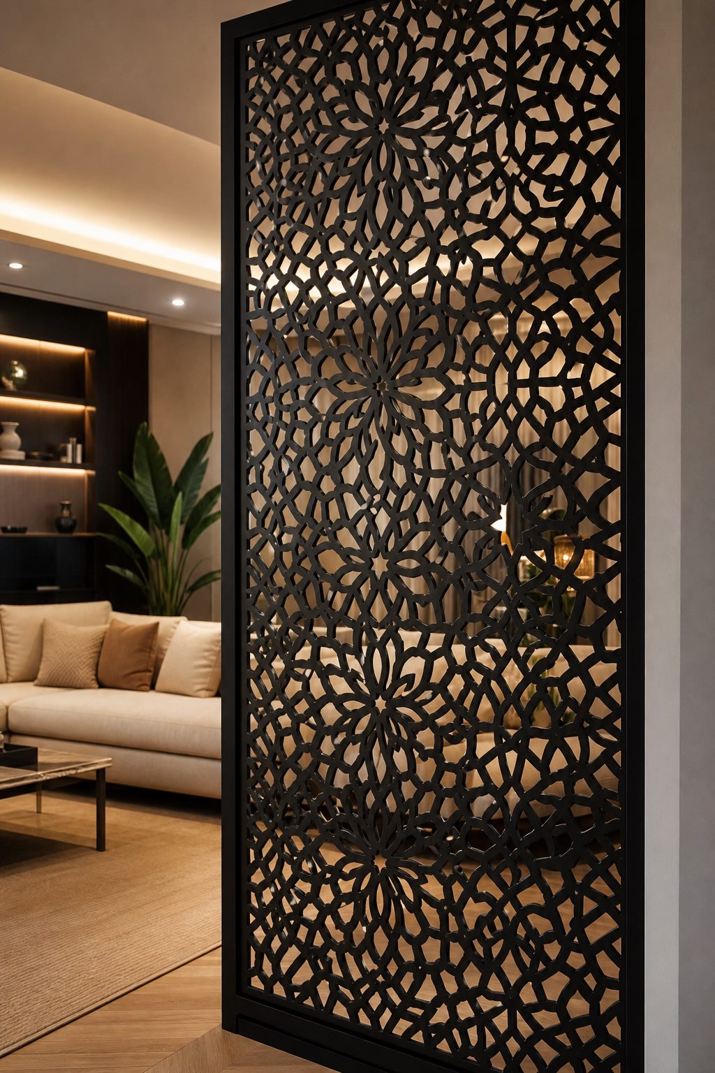 Detail tekstur baja hasil laser cutting